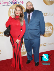 Whitney Morgan and Bobby Genital on the red carpet at the XBiz Awards, The Westin Bonaventure Hotel, Los Angeles, CA, Thursday, January 17, 2019.