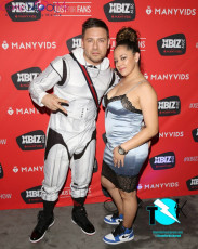 Billy Visual and Pily Visual at the XBiz Winter Wonderland Party, Andaz Hotel, West Hollywood, CA, Wednesday, January 16, 2019.