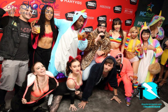 Nathan Bronson, Kira Noir, Chris Cock, Johnny Gash, Judy Jolie, Kenzie Reeves, Marica Hase, Norah Nova, Kat Monroe, George McQueen and Oliver Star at the XBiz Winter Wonderland Party, Andaz Hotel, West Hollywood, CA, Wednesday, January 16, 2019.